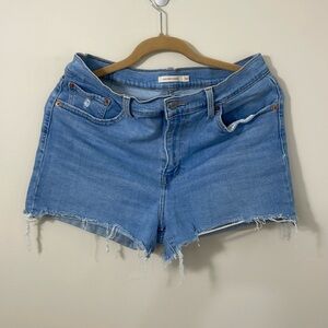 Levi High Rise Denim Shorts